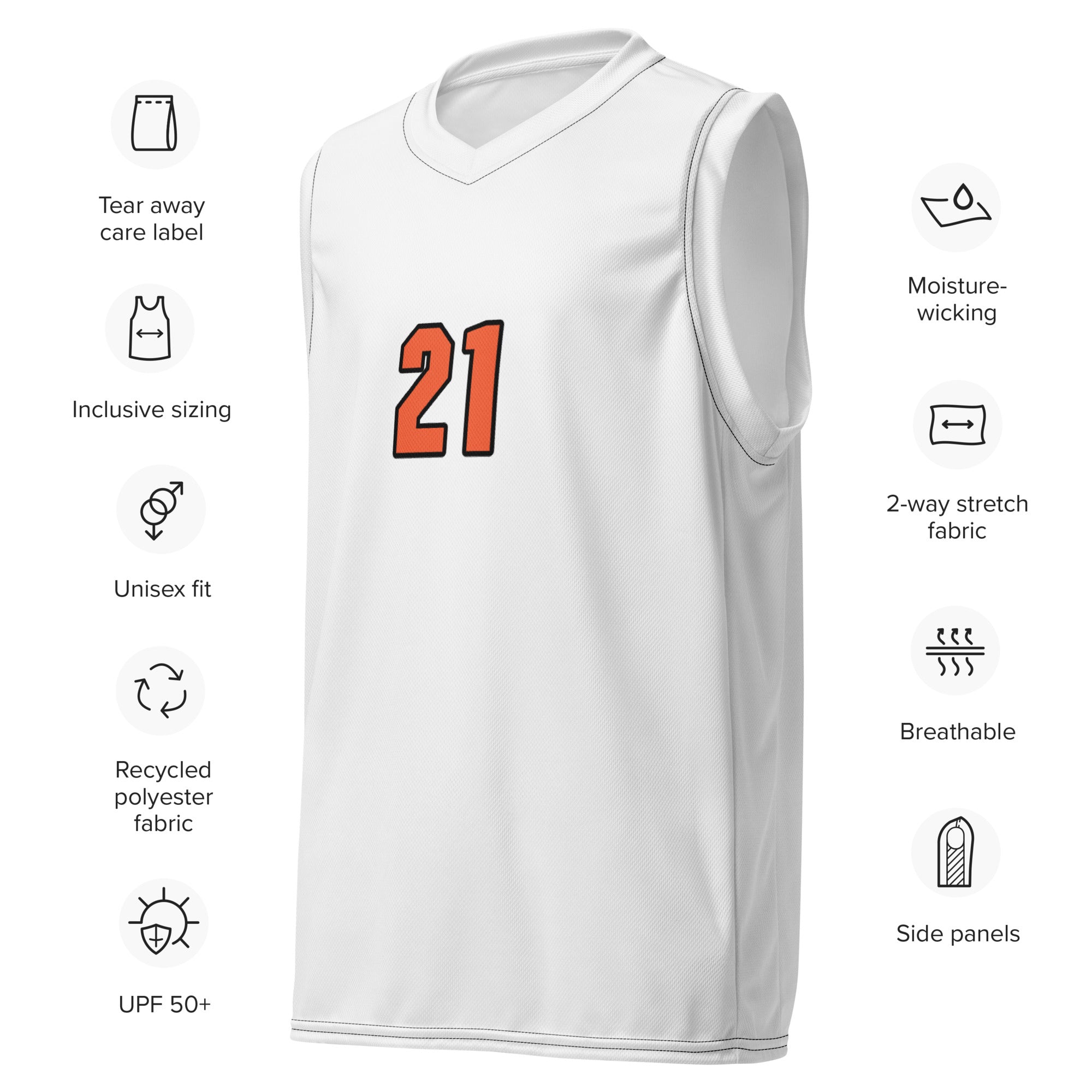Unisex Basketball Jersey - #21